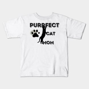 The Purrfect Cat Mom Kids T-Shirt